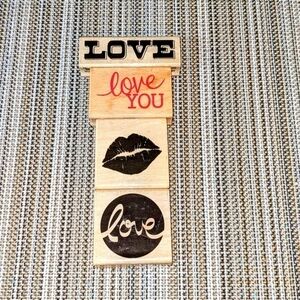 Love & Kisses Rubber Stamps NWT x4